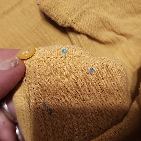 Sonoma Mustard Tunic with Purple Floral Embroidery - Picture 6 of 6